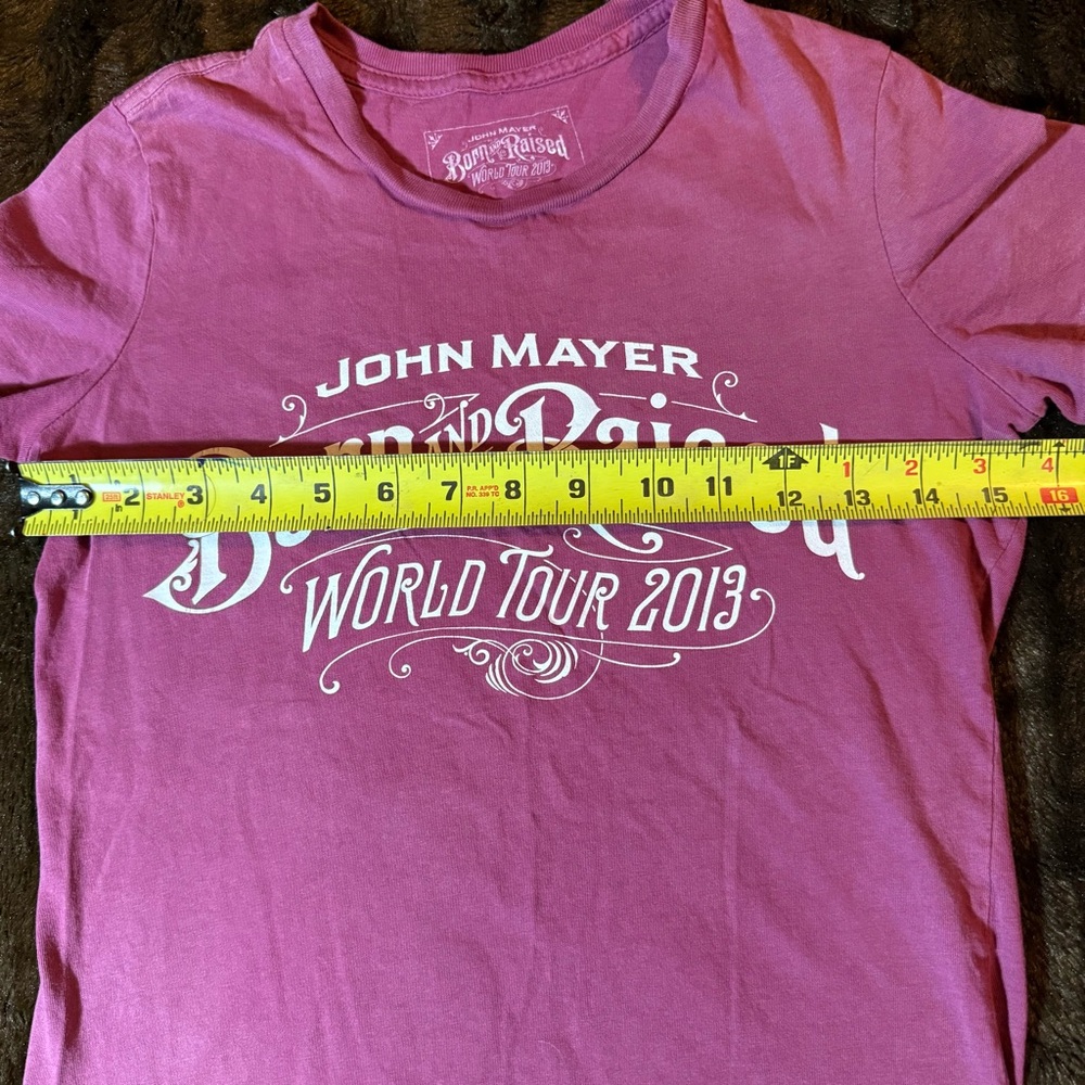 John Mayer 2013 World Tour Born‎ & Raised Shirt size Small Maroon - Picture 5 of 6